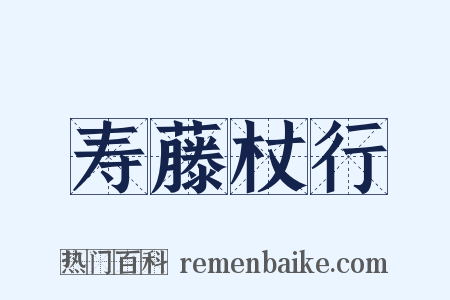 寿藤杖行是什么意思的图片